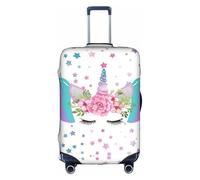 OTTKGGA Purple Wings - Copertura per valigia, elastica, antigraffio, adatta per bagagli da 45,7 a 81,7 cm, bianco, S