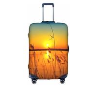 OTTKGGA Reeds by The River - Copertura protettiva per valigia, elastica, antigraffio, ideale per viaggi da 45,7 a 81,7 cm, bianco, S