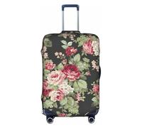 OTTKGGA Safflower Green Leaf - Copertura per valigia, elastica, antigraffio, accessorio da viaggio, adatto per bagagli da 45,7 a 81,7 cm, bianco, L