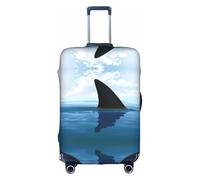OTTKGGA Shark Cum - Copertura per valigia, elastica, antigraffio, adatta per bagagli da 45,7 a 81,7 cm, bianco, M