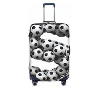 OTTKGGA Soccer-Font-Lette - Copertura protettiva per valigia, elastica, antigraffio, da viaggio, adatta per bagagli da 45 a 81 cm, bianco, M
