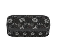 OTTKGGA Supernatural Symbols - Astuccio con cerniera, grande capacità, per cancelleria, trucchi, scuola, ufficio, viaggi, Nero , Taglia unica, Valigia