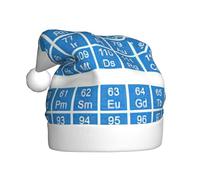 OTTKGGA Tavola periodica chimica Adulti Cappello di Natale Peluche Cappello Decorativo Morbido Colorfast Feste Feste Capodanno Decorazione