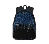 OTTKGGA The Blue Binary Zaino Casual Scuola Libro Borse Elegante Classico Viaggio Lavoro Sport All'aperto, Nero , One Size, Casual
