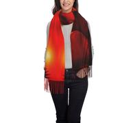 OTTKGGA Uccello Amore Cuore Art Stampato Nappa Sciarpa Donna Scialle Inverno Lungo Avvolto Morbido Caldo Moda Viaggi Ufficio Matrimon, Nero , Taglia unica