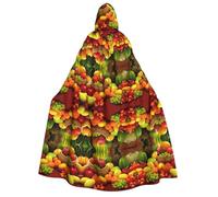 OTTKGGA Varietà Verdure Fresche Frutta Adulto Mantello Con Cappuccio Decorazione Del Partito Vestaglia Strega Vampiri Halloween Natale Cosplay Costume