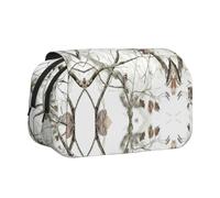 OTTKGGA White Trees Camo - Astuccio portapenne a conchiglia doppio, per cancelleria, schizzi, scuola, viaggi, Nero , One Size, Classico