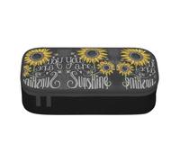 OTTKGGA You are My Sunshine - Astuccio con cerniera e motivo girasole, per scuola, ufficio, viaggi, Nero , Taglia unica, Valigia
