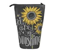 OTTKGGA You are My Sunshine - Astuccio telescopico con cerniera, per scuola, ufficio, studenti, Nero , Taglia unica