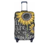 OTTKGGA You are My Sunshine - Copertura per valigia, con girasole, elastica, antigraffio, per bagagli da 45,7 a 81,7 cm, bianco, S