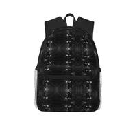 OTTKGGA Zaino casual con finestra rotta, per libri scolastici, elegante, classico, da viaggio, lavoro, sport all'aria aperta, Nero , One Size, Casual