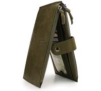 Otto Angelino Genuine Leather 2 Compartment Bifold Wallet Clutch with Phone Compatible Slots - RFID Blocking - Unisex