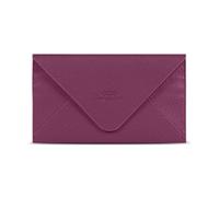 Otto Angelino portafoglio in vera pelle e porta carte di credito - portafolgio da viaggio stile-busta - scompartimenti multipli per denaro, Smartphone - Blocco di RFID - Unisex, Damson