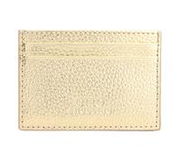 Otto Angelino Portafoglio sottile, in vera pelle e con raccoglitore tesse - spazio per carte di credito, debito, biglietti da visita, soldi e patente - Blocco di RFID - Unisex, Oro