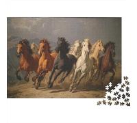 Otto cavalli al galoppo|| Puzzle Divertenti Per Tutta La Famiglia 1000pcs (75x50cm) Adulti