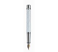 Otto Hutt Design 04 028-61974 - Penna stilografica con rivestimento di alta qualità e onde Guilloche, colore: Bianco
