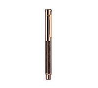 Otto Hutt Design 04 - Penna stilografica nera, con fusto rivestito in oro rosa e guilloche, tappo e accessori placcati oro rosa, pennino in acciaio, spessore penna: B, 068-16450