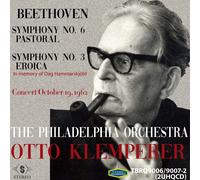 Otto Klemperer Philadelphia Orchestra Beethoven Sym No.6 & 3 2UHQCD con tracc...