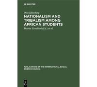 Otto Klineberg Nationalism and tribalism among African studen (Copertina rigida)