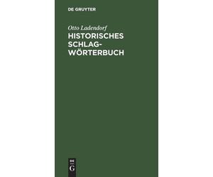 Otto Ladendorf Historisches Schlagwörterbuch (Copertina rigida)