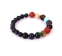 Otto Pianeti Bracciale per Tallone UNIVERE Naturale UNIVERE Solar Chakra BRACELETTO per GIFFE Donne DEGNI di GIOITÀ DELL'OMINA (Colore di METALE: 10MM)