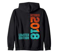 Ottobre 2018 Anno 2018 Retro 2018 Vintage 2018 dal 2018 Felpa con Cappuccio