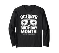Ottobre è Il Mese del Mio Compleanno Maglia a Manica