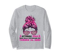 Ottobre Rosa Mese Della Prevenzione Del Tumore Al Seno Maglia a Manica