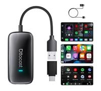 OTTOCAST 2025 Play2Video Ultra AI Box con YouTube/Netflix, Adattatore CarPlay e Android Auto Wireless, Plug & Play, chip 5G e WiFi6, 4 GB + 32 GB per Veicoli con CarPlay Cablato dal 2016