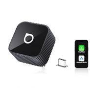 OTTOCAST 2026 Aggiornato 2 in 1 Adattatore Wireless CarPlay e Android Auto | Mini Slim 3.0 per iOS 10+ e Android 11+, Multi-Utente, Plug & Play converte da cablato a senza fili (Nero, Edizione USB-C)