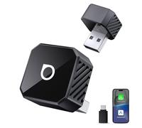 OTTOCAST Mini Pot 2025, Adattatore Wireless 2 in 1 per CarPlay e Android Auto, Compatibile con iOS 10+/Android 11+ e Auto dal 2016 in Poi, Plug & Play, USB-A/Type-C, Aggiornamento OTA, Nero
