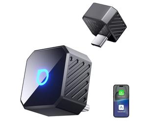 OTTOCAST Mini Pot Type C 2026, Adattatore Wireless USB C 2 in 1 per CarPlay e Android Auto, Compatibile con iOS 10+/Android 11+ e Auto dal 2016 in Poi, Plug & Play, Aggiornamento OTA, Nero