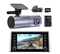 OTTOCAST OttoSafe Cam Adattatore Wireless CarPlay e Android Auto con Dash Cam Auto Anteriore 2K e Posteriore 1080P, Gestione dal Display Originale, WiFi 6, Bluetooth 5.4, Scheda microSD da 64GB