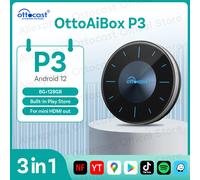 OTTOCAST P3 Android AI Box per Youtube Netflix Wireless CarPlay Android Auto TV Box per uscita HDMI Accessori auto Regalo per uomo all in Eurasian version