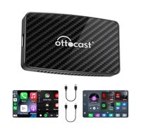 OTTOCAST Play2video Pro, Adattatore Wireless CarPlay & Android Auto, Carplay AI Box con YouTube e Netflix Integrati, Dongle USB Multimediale per Auto con CarPlay Cablato dopo il 2016