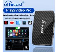 OTTOCAST Play2Video Pro Adattatore Wireless CarPlay Android Auto Costruito nel Youtube Netflix IPTV TikTokCar Accessori per Kia Toyota