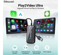 Ottocast Play2Video Ultra 15 APPs YouTube Netflix Wireless for iPhone Android