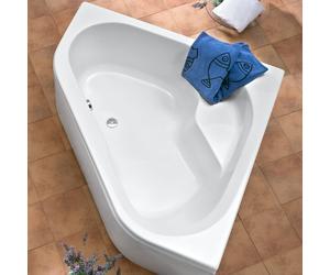 Ottofond Ancona vasca da bagno ad angolo, con pannello laterale, 924001+928001, Ancona bianco [Vasche da Bagno > Vasche da Bagno ad Angolo]