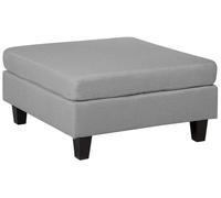 Ottomama in tessuto grigio chiaro Fevik