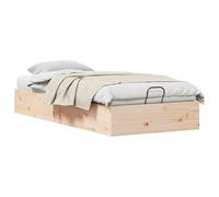 Ottoman Bed Frame with Storage Natural 90x200 cm, Queen Size Hydraulic Lift Up Upholstered Wooden Divan Base No Box Spring Needed, Modern Underbed Space Saving Organiser for Bedroom Furniture