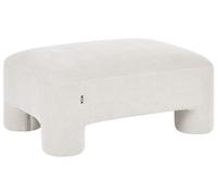 Ottomana in tessuto imbottito con texture morbida gambe cilindriche stile organi