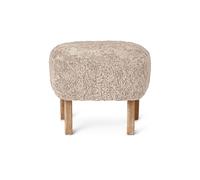 Ottomana Ingeborg Rovere Naturale/pelle di Pecora Moonlight