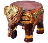 Ottomana Pouf Poggiapiedi Basso Pouf Sgabello A Forma di Elefante in Stile Sud-EST Asiatico, Ingresso Panca Creativa per Cambiare Le Scarpe, Portafiori Decorativo, Regalo