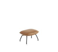 Ottomano Doze Rivestito in Pelle Cognac/Antracite Nero