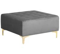Ottomano in velluto grigio Aberdeen