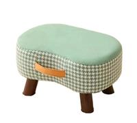 Ottomano Moderna Pouf Imbottito Morbido Con Gambe In Legno Motivo For La Casa Sgabello per Divano(Grün)