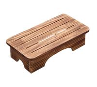 Ottomano Moderna Sgabello In Legno For Cucina E Bagno, Porta Piante In Stile Giapponese Sgabello per Divano(Bruin,45x24x12cm)