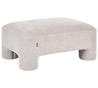 Ottomano Tessuto imbottito con texture morbida Gambe cilindriche Stile organico