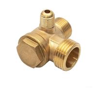 Ottone 3 Porte Filettato Valvola di Ritegno Connettore Per Compressore D'aria Pneumatico Strumento Raccordo 10x16x20 Dimensione Heavy Duty Parte di Ricambio