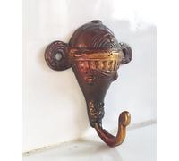 Ottone Antico Elefante Gancio Cappotto Chiave Telo Sostegno Regalo da Collezione